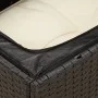 Sofá de jardín de 3 plazas con cojines de ratan PE en negro de , Sofás de exterior - Ref: Foro24-366014, Precio: 176,25 €, De...