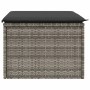 Taburete de jardín con cojín ratán sintético gris 55x55x37cm de , Otomanas de exterior - Ref: Foro24-366118, Precio: 57,10 €,...