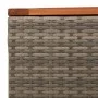 Mesa de jardín de madera de acacia y ratán PE gris 55x55x37 cm de , Mesas de jardín - Ref: Foro24-366126, Precio: 49,22 €, De...