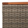 Mesa de jardín de madera de acacia y ratán PE gris 55x55x37 cm de , Mesas de jardín - Ref: Foro24-366126, Precio: 46,50 €, De...