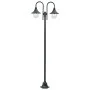 Farola de jardín con 2 luces aluminio verde oscuro E27 220 cm de , Iluminación de exterior - Ref: Foro24-44217, Precio: 136,8...