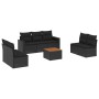 Set de sofás de jardín 8 piezas y cojines ratán sintético negro de , Conjuntos de jardín - Ref: Foro24-3224074, Precio: 469,3...