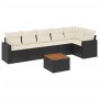 Set de comedor de jardín 7 pzas y cojines ratán sintético negro de , Conjuntos de jardín - Ref: Foro24-3224131, Precio: 388,4...