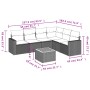 Set de comedor de jardín 7 pzas y cojines ratán sintético negro de , Conjuntos de jardín - Ref: Foro24-3224138, Precio: 388,4...