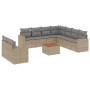 Juego de sofás jardín con cojines beige 10 pzas ratán sintético de , Conjuntos de jardín - Ref: Foro24-3224190, Precio: 621,5...
