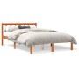 Estructura de cama madera maciza pino marrón cera 120x200 cm de , Camas y somieres - Ref: Foro24-844808, Precio: 74,08 €, Des...
