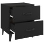 Mesita de noche 2 unidades negro 40x35x47,5 cm de vidaXL, Mesitas de noche - Ref: Foro24-811991, Precio: 83,32 €, Descuento: %
