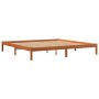 Estructura de cama madera maciza pino marrón cera 120x200 cm de , Camas y somieres - Ref: Foro24-844869, Precio: 96,01 €, Des...