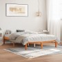 Estructura de cama madera maciza pino marrón cera 140x200 cm de , Camas y somieres - Ref: Foro24-844857, Precio: 84,07 €, Des...