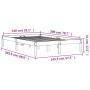 Estructura de cama madera maciza pino marrón cera 140x200 cm de , Camas y somieres - Ref: Foro24-844857, Precio: 84,07 €, Des...