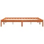 Estructura de cama madera maciza pino marrón cera 150x200 cm de , Camas y somieres - Ref: Foro24-844860, Precio: 87,50 €, Des...