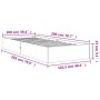 Estructura de cama madera maciza pino marrón cera 100x200 cm de , Camas y somieres - Ref: Foro24-844820, Precio: 84,25 €, Des...