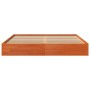 Estructura de cama madera maciza pino marrón cera 150x200 cm de , Camas y somieres - Ref: Foro24-844817, Precio: 117,09 €, De...