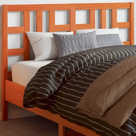 Cabecero de cama madera maciza de pino marrón cera 135 cm de , Cabeceros y pies de cama - Ref: Foro24-844190, Precio: 40,17 €...
