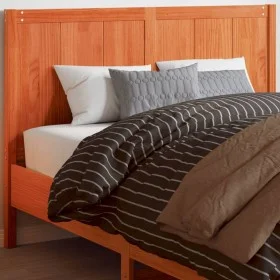 Solid wax brown pine wood bed headboard 150 cm by , Headboards and footboards - Ref: Foro24-844242, Price: 51,95 €, Discount: %
