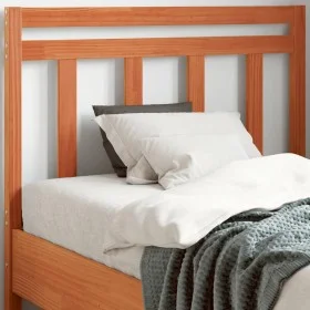 Solid wax brown pine wood bed headboard 100 cm by , Headboards and footboards - Ref: Foro24-844178, Price: 29,52 €, Discount: %