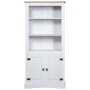 Aparador Corona Range de pino mexicano blanco 80x40x170 cm de vidaXL, Taquillas y armarios de almacenamiento - Ref: Foro24-28...