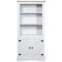 Aparador Corona Range de pino mexicano blanco 80x40x170 cm de vidaXL, Taquillas y armarios de almacenamiento - Ref: Foro24-28...