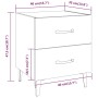 Mesita de noche 2 unidades negro 40x35x47,5 cm de vidaXL, Mesitas de noche - Ref: Foro24-811991, Precio: 83,32 €, Descuento: %