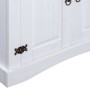 Aparador Corona Range de pino mexicano blanco 80x40x170 cm de vidaXL, Taquillas y armarios de almacenamiento - Ref: Foro24-28...