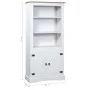 Aparador Corona Range de pino mexicano blanco 80x40x170 cm de vidaXL, Taquillas y armarios de almacenamiento - Ref: Foro24-28...