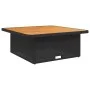Mesa de jardín madera de acacia y ratán PE negro 110x110x71 cm de , Mesas de jardín - Ref: Foro24-368272, Precio: 165,10 €, D...