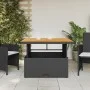 Mesa de jardín madera de acacia y ratán PE negro 110x110x71 cm de , Mesas de jardín - Ref: Foro24-368272, Precio: 165,10 €, D...
