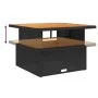 Mesa de jardín madera de acacia y ratán PE negro 110x110x71 cm de , Mesas de jardín - Ref: Foro24-368272, Precio: 165,10 €, D...