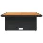 Mesa de jardín madera de acacia y ratán PE negro 110x110x71 cm de , Mesas de jardín - Ref: Foro24-368272, Precio: 165,10 €, D...