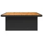 Mesa de jardín madera de acacia y ratán PE negro 110x110x71 cm de , Mesas de jardín - Ref: Foro24-368272, Precio: 165,10 €, D...