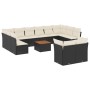 Set de sofás de jardín y cojines 13 pzas ratán sintético negro de , Conjuntos de jardín - Ref: Foro24-3223914, Precio: 722,02...