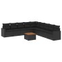 Set de sofás de jardín 10 pzas cojines ratán sintético negro de , Conjuntos de jardín - Ref: Foro24-3224165, Precio: 605,91 €...