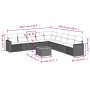 Set de sofás de jardín 10 pzas cojines ratán sintético negro de , Conjuntos de jardín - Ref: Foro24-3224165, Precio: 605,91 €...