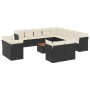 Set sofás de jardín 14 pzas con cojines ratán sintético negro de , Conjuntos de jardín - Ref: Foro24-3223956, Precio: 833,48 ...