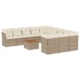 Set de sofás de jardín 12 pzas y cojines ratán sintético marrón de , Conjuntos de jardín - Ref: Foro24-3223909, Precio: 740,9...