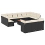 Set sofás de jardín 14 pzas con cojines ratán sintético negro de , Conjuntos de jardín - Ref: Foro24-3223921, Precio: 768,70 ...