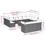 Set sofás de jardín 14 pzas con cojines ratán sintético negro de , Conjuntos de jardín - Ref: Foro24-3223921, Precio: 768,70 ...
