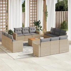 Set sofás de jardín con cojines 13 pzas ratán sintético beige de , Conjuntos de jardín - Ref: Foro24-3224057, Precio: 902,24 ...