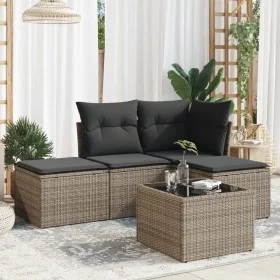 Juego de sofás jardín con cojines 5 pzas ratán sintético gris de , Conjuntos de jardín - Ref: Foro24-3249329, Precio: 271,69 ...
