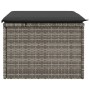 Taburete de jardín con cojín ratán sintético gris 55x55x37cm de , Otomanas de exterior - Ref: Foro24-366119, Precio: 56,00 €,...