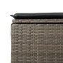 Taburete de jardín con cojín ratán sintético gris 55x55x37cm de , Otomanas de exterior - Ref: Foro24-366119, Precio: 56,00 €,...