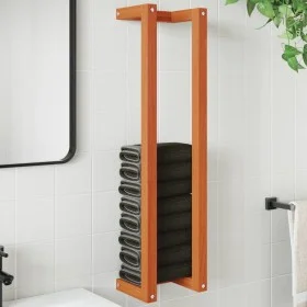 Toallero de madera de pino maciza marrón encerado 23x18x90 cm de , Toalleros - Ref: Foro24-844474, Precio: 23,23 €, Descuento: %