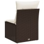 Sofá de jardín sin reposabrazos con cojines ratán PE marrón de , Sofás de exterior - Ref: Foro24-366199, Precio: 56,06 €, Des...