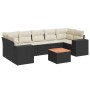 Set de sofás de jardín 8 piezas y cojines ratán sintético negro de , Conjuntos de jardín - Ref: Foro24-3257687, Precio: 499,1...