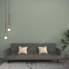 Sofá cama de 2 plazas terciopelo gris oscuro de , Sofás - Ref: Foro24-375859, Precio: 274,32 €, Descuento: %
