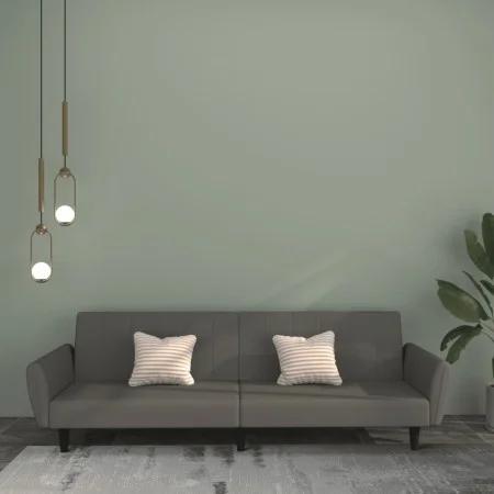 Sofá cama de 2 plazas terciopelo gris oscuro de , Sofás - Ref: Foro24-375859, Precio: 269,36 €, Descuento: %