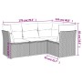 Set de sofás de jardín 4 pzas y cojines ratán sintético marrón de , Conjuntos de jardín - Ref: Foro24-3217583, Precio: 278,65...
