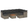 Set de sofás de jardín 10 pzas con cojines ratán sintético gris de , Conjuntos de jardín - Ref: Foro24-3223967, Precio: 544,9...