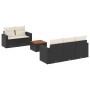 Set de sofás de jardín 6 piezas y cojines ratán sintético negro de , Conjuntos de jardín - Ref: Foro24-3224005, Precio: 364,3...