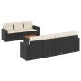 Set de sofás de jardín 8 piezas y cojines ratán sintético negro de , Conjuntos de jardín - Ref: Foro24-3224026, Precio: 468,4...